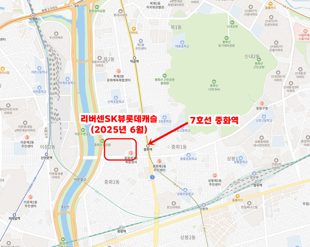 리버센SK뷰롯데캐슬 입지 지도