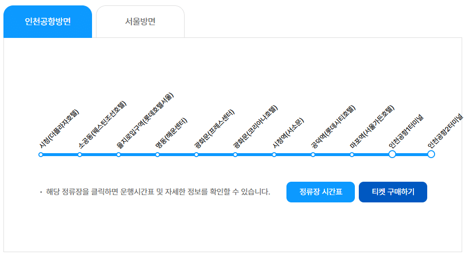 공항버스 신용카드 결제 가능 여부 방법 (서울 시내에서 인천공항 가는 리무진버스)
