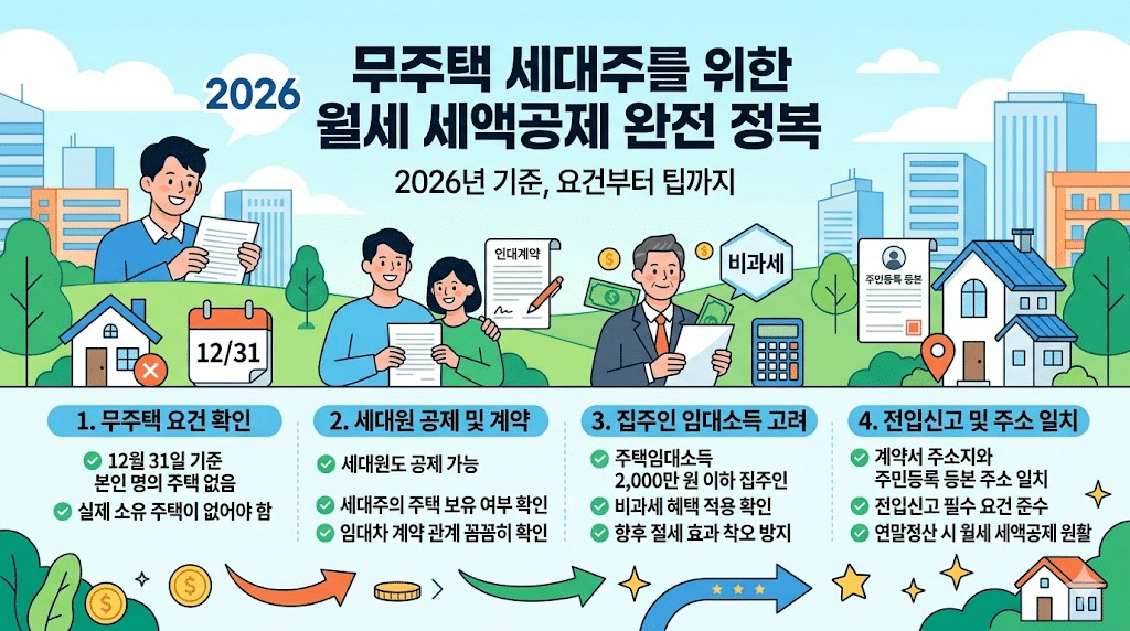 월세세액공제 조건 한도 확대 소득 기준변경